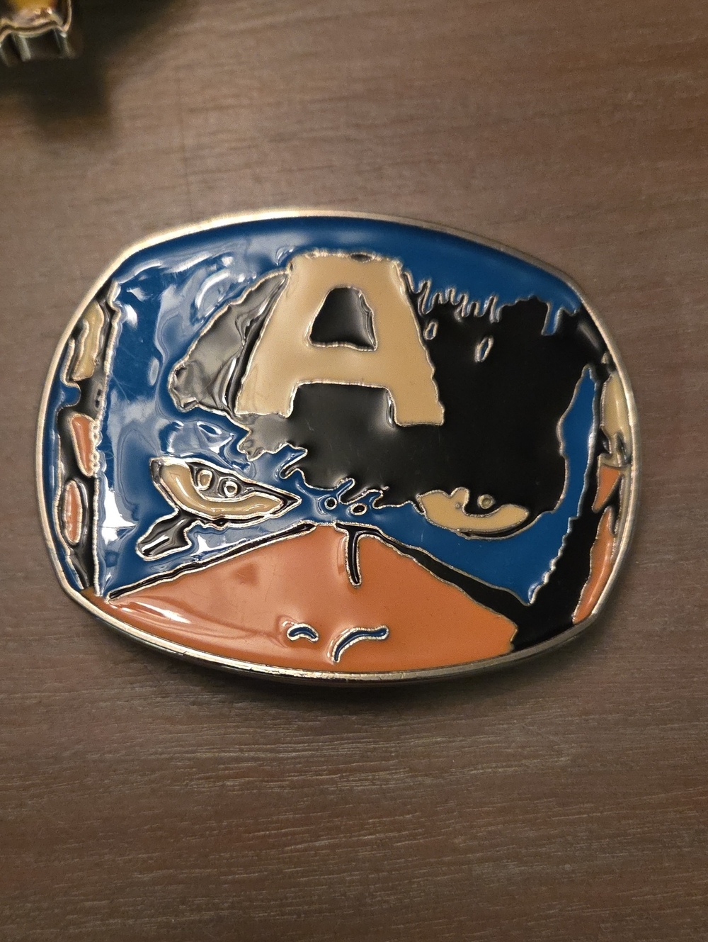 Classic Marvel Comics Avenger Captain America Face Belt Buckle NEW Vintage
